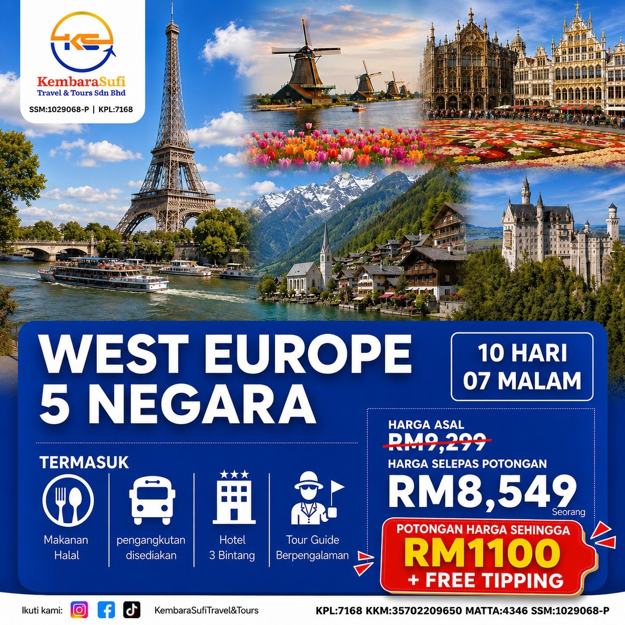 Kembara Eropah 5 Negara - Tulip Season