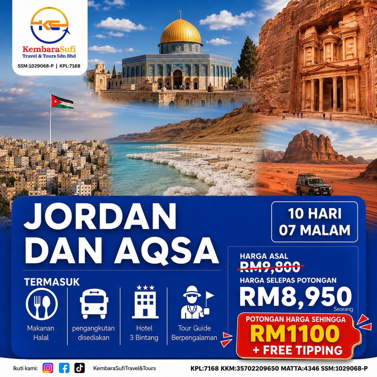 Jordan, Palestin & Masjidil Aqsa