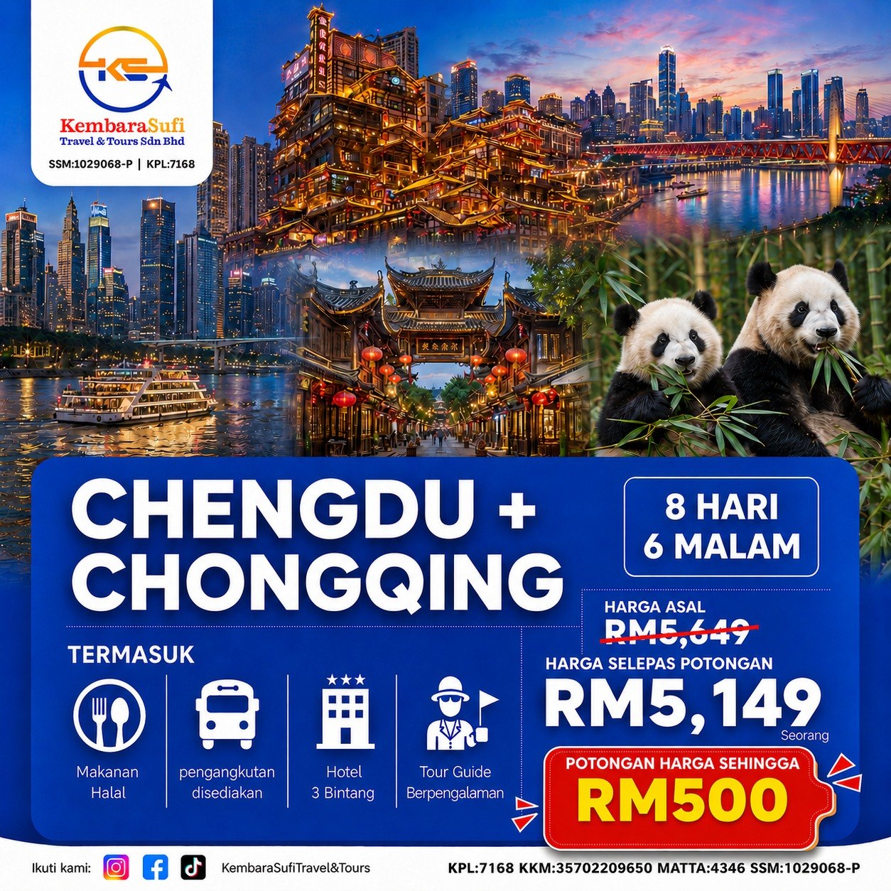 Chengdu, Chongqing & Jiuzhaigou